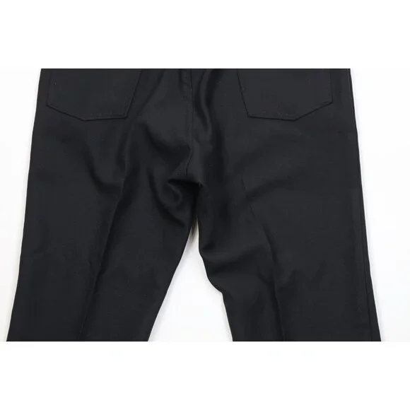 Vintage 90s Wrangler Mens 38x30 Knit Flared Wide Leg Western Chino Pants Black